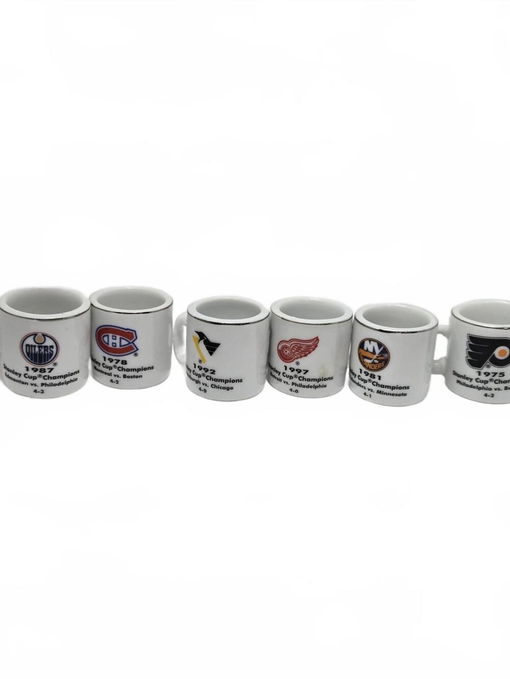 NHL Stanley Cup Champions Collectible Gumball Micro Mugs / Lot of 6
